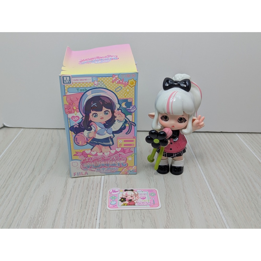 Letsvan FIILA N.T. Girls Club President Figure Pink White Anime Blind Box Flower
